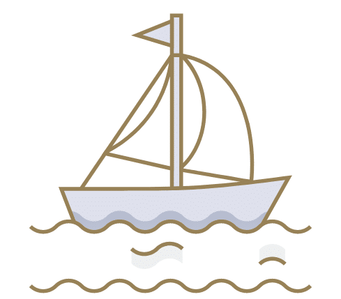 Per Boot ins Wasser